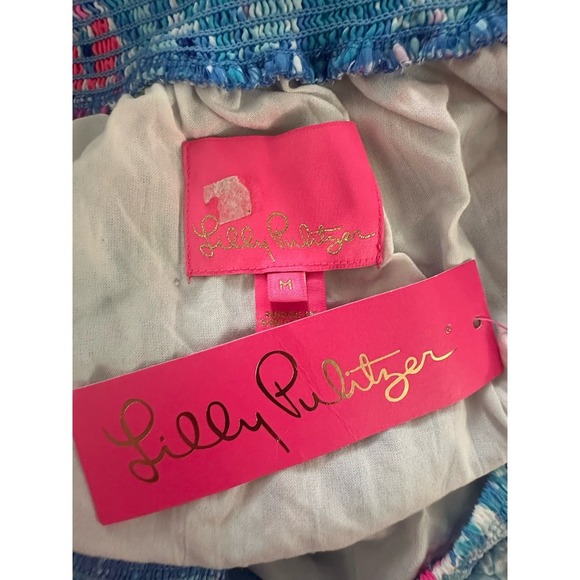 NWT LILLY PULITZER Maryellen Floral Dress - Zanzibar Blue Party Princess - SZ M - Picture 3 of 5